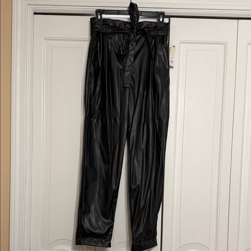 Francesca’s Black Faux Leather Women’s Pants